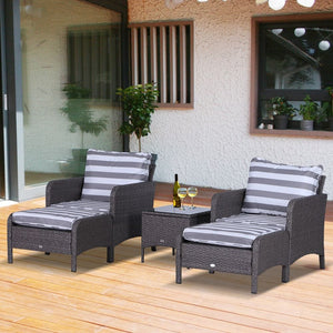 5-Piece PE Rattan Outdoor Garden Furniture Set TapClickBuy