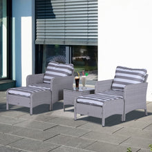 Load image into Gallery viewer, 5-Piece PE Rattan Outdoor Garden Furniture Set TapClickBuy