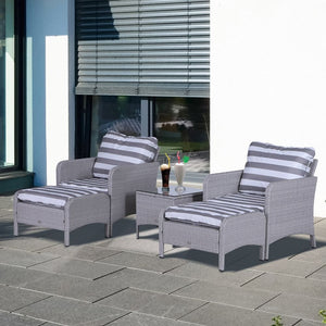 5-Piece PE Rattan Outdoor Garden Furniture Set TapClickBuy