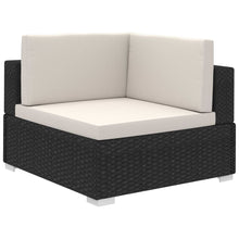 Load image into Gallery viewer, 6 Piece Garden Lounge Set with Cushions Poly Rattan Black TapClickBuy