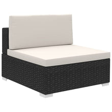 Load image into Gallery viewer, 6 Piece Garden Lounge Set with Cushions Poly Rattan Black TapClickBuy