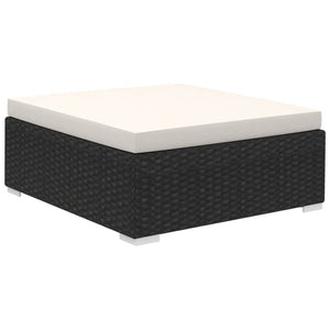 6 Piece Garden Lounge Set with Cushions Poly Rattan Black TapClickBuy