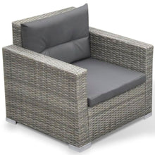 Load image into Gallery viewer, 6 Piece Garden Lounge Set with Cushions Poly Rattan Grey TapClickBuy
