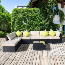 Load image into Gallery viewer, 8 Pcs Rattan Sofa Set W/Cushions TapClickBuy