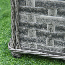 Load image into Gallery viewer, 9 PCs Rattan Dining Table Chair Set 8-seater Cube Sofa &amp; Umbrella Table Grey TapClickBuy