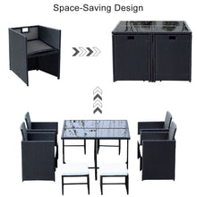 Load image into Gallery viewer, 9Pc Rattan Dining Set TapClickBuy