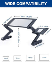 Load image into Gallery viewer, Adjustable Height Laptop Stand for You Desk, Bed, Portable, Foldable Table Workstation, Riser Ergonomic Laptop Stand TapClickBuy