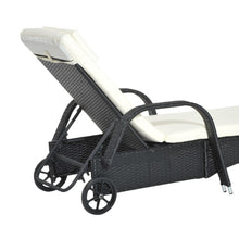 Load image into Gallery viewer, Adjustable Rattan Sun Lounger Outdoor Recliner w/ Cushion Garden Pool TapClickBuy
