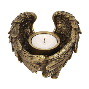 Antique Gold Angel Wing Tealight Candle Holder TapClickBuy