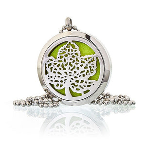 Aromatherapy Diffuser Necklace - Leaf 30mm TapClickBuy