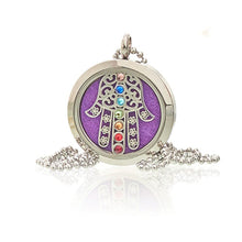 Load image into Gallery viewer, Aromatherapy Jewellery Necklace - Hamsa Chakra - 30mm TapClickBuy