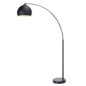 Arquer Arc Curved LED Floor Lamp & Shade, Modern Lighting, Black TapClickBuy