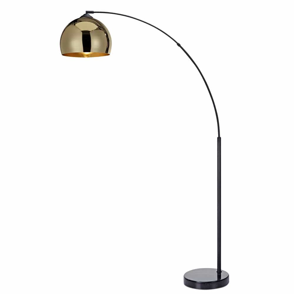 Arquer LED Standard Arc Curved Floor Lamp, Modern Lighting, Gold TapClickBuy