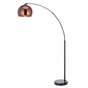 Arquer Standard Arc Curved Floor Lamp, Modern Lighting, Rose Gold TapClickBuy