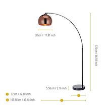 Load image into Gallery viewer, Arquer Standard Arc Curved Floor Lamp, Modern Lighting, Rose Gold TapClickBuy