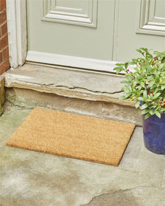 Astley Plain Rectangle Doormat Natural Non-Slip PVC Backing Waterproof TapClickBuy