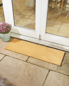Astley Plain Rectangle Doormat Natural Non-Slip PVC Backing Waterproof TapClickBuy