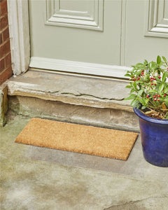 Astley Plain Rectangle Doormat Natural Non-Slip PVC Backing Waterproof TapClickBuy