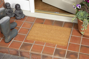 Astley Plain Rectangle Doormat Natural Non-Slip PVC Backing Waterproof TapClickBuy