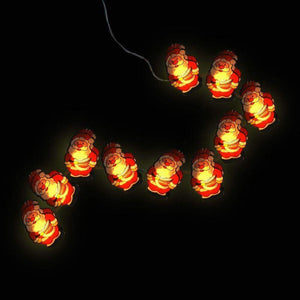 Battery Operated Santa Lights White LED 10 Bulbs TapClickBuy