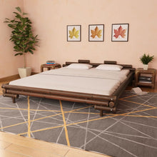 Load image into Gallery viewer, Bed Frame Bamboo Light &amp; Dark Brown TapClickBuy