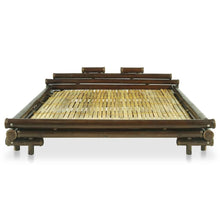 Load image into Gallery viewer, Bed Frame Bamboo Light &amp; Dark Brown TapClickBuy