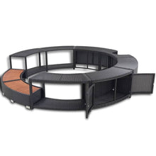 Load image into Gallery viewer, Black Poly Rattan Spa Surround TapClickBuy