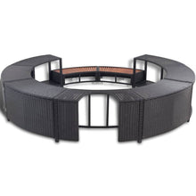 Load image into Gallery viewer, Black Poly Rattan Spa Surround TapClickBuy
