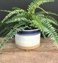 Load image into Gallery viewer, Blue Striped Ceramic Planter TapClickBuy