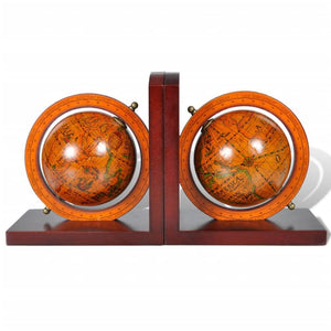 Bookstand World Map Globe Bookend Classic A Pair TapClickBuy