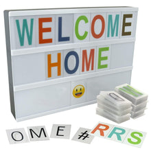 Load image into Gallery viewer, Cinematic Light Box W 147 Letters, Number, Symbols | AS-31341 | Multi Coloured TapClickBuy