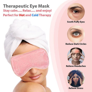 Cooling Eye Mask Reusable Microwavable Freezable Eye Compress Gel Sleeping Relaxation TapClickBuy