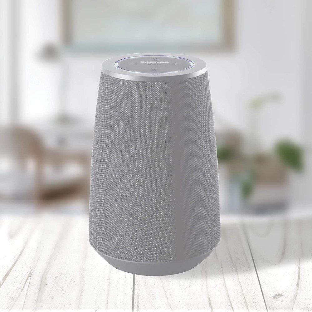 Daewoo Voice Assistant Bluetooth Speaker Compatible with Siri & Google Assistant Grey TapClickBuy