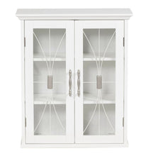 Load image into Gallery viewer, Delaney Bathroom Wooden Wall Cabinet White 7930 With 2 Glass Doors TapClickBuy