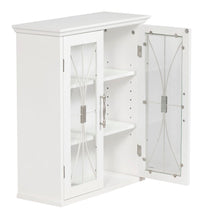 Load image into Gallery viewer, Delaney Bathroom Wooden Wall Cabinet White 7930 With 2 Glass Doors TapClickBuy