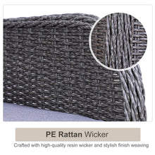 Load image into Gallery viewer, Deluxe 2-Seater Rattan Armchair &amp; Table Set Grey TapClickBuy