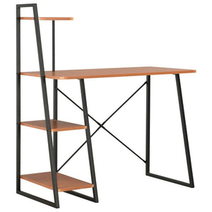 Desk with Shelving Unit Bookcase TapClickBuy