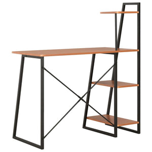 Desk with Shelving Unit Bookcase TapClickBuy