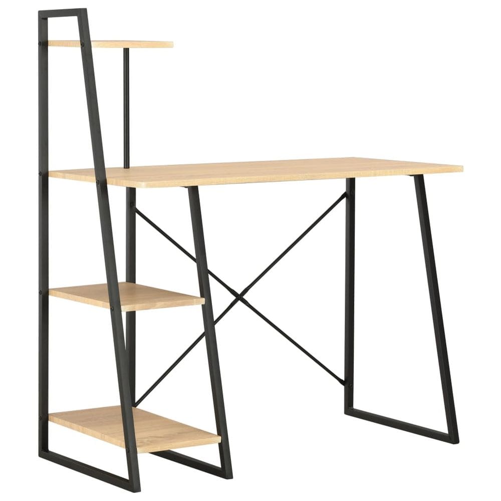 Desk with Shelving Unit Bookcase TapClickBuy