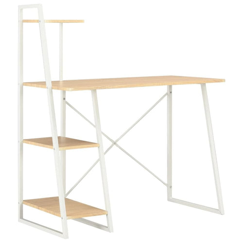 Desk with Shelving Unit Bookcase TapClickBuy