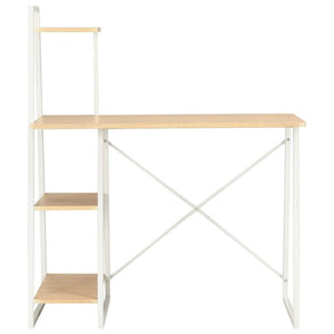 Desk with Shelving Unit Bookcase TapClickBuy