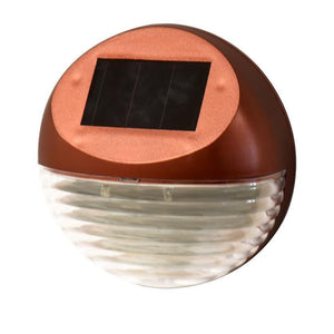 Dual LED Solar Fence Light Bronze K-40432 TapClickBuy