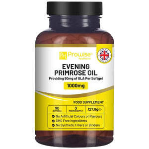 Evening Primrose Oil 1000mg | 90 Softgel Capsules | Pure Cold Pressed I 90mg GLA per Capsule I Halal Friendly TapClickBuy