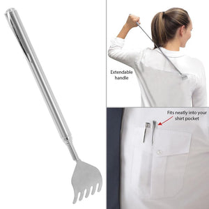 Extendable Back Scratcher SILVER/CHROME TapClickBuy