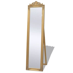 Full Length Floor Mirror Free Standing Wood Bedroom Dressing 4 Colors TapClickBuy