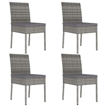 Load image into Gallery viewer, Garden Dining Chairs 4 pcs Poly Rattan Grey TapClickBuy