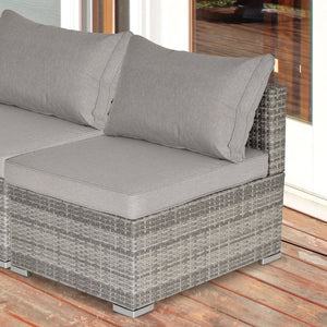 Garden Furniture Rattan Single Sofa with Cushions TapClickBuy