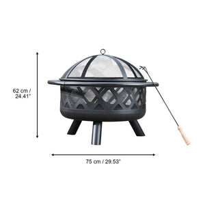 Garden Large Wood Burning Bowl Fire Pit, Outdoor Log Burner Firepit TapClickBuy