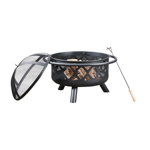Garden Large Wood Burning Bowl Fire Pit, Outdoor Log Burner Firepit TapClickBuy