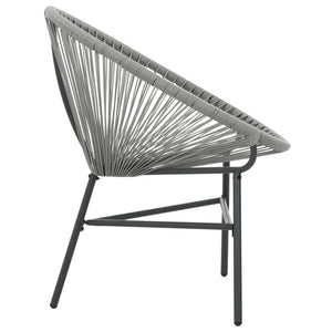 Garden Moon Chair Poly Rattan Grey TapClickBuy
